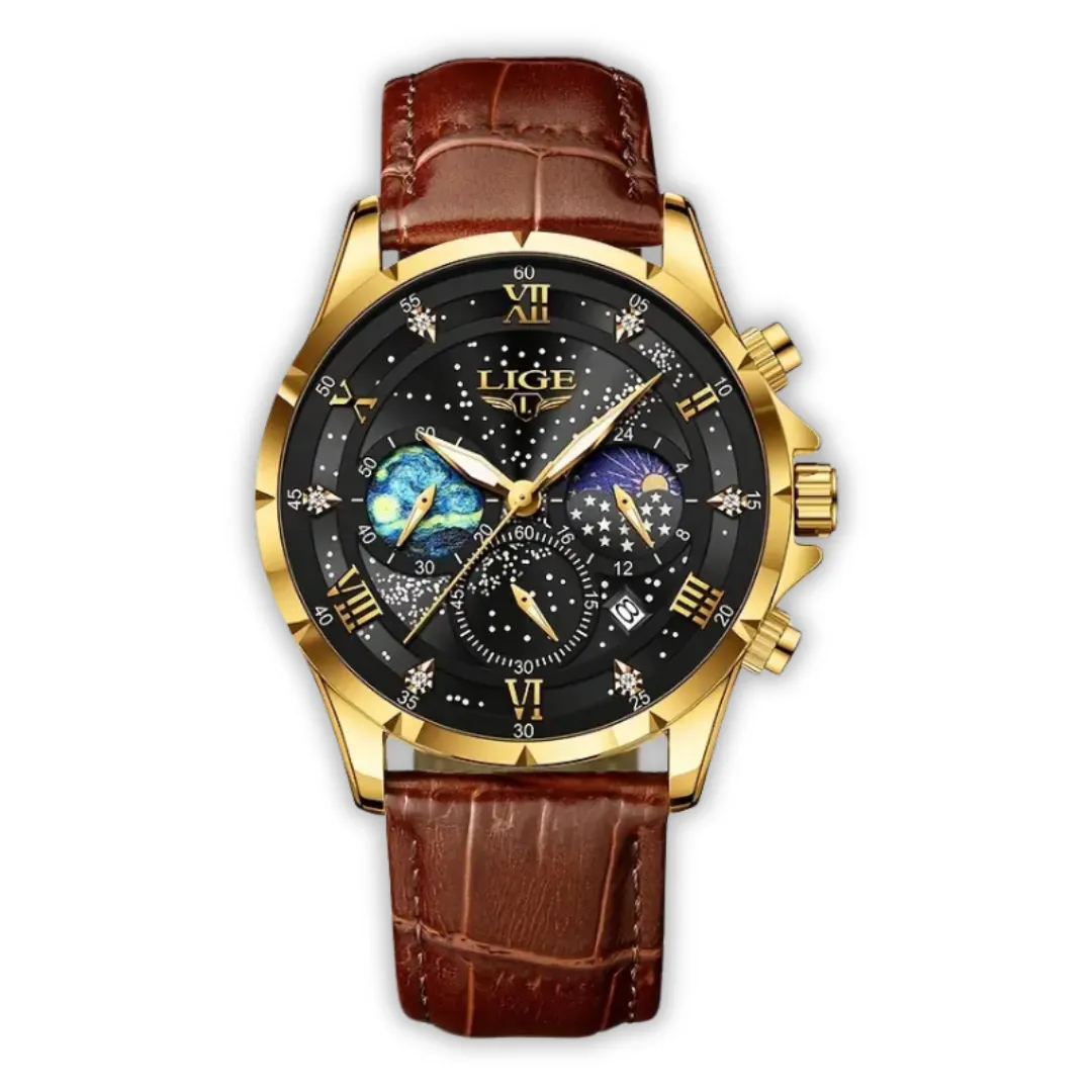 ELEGANT MOONPHASE WATCH | Timeless Lunar Elegance