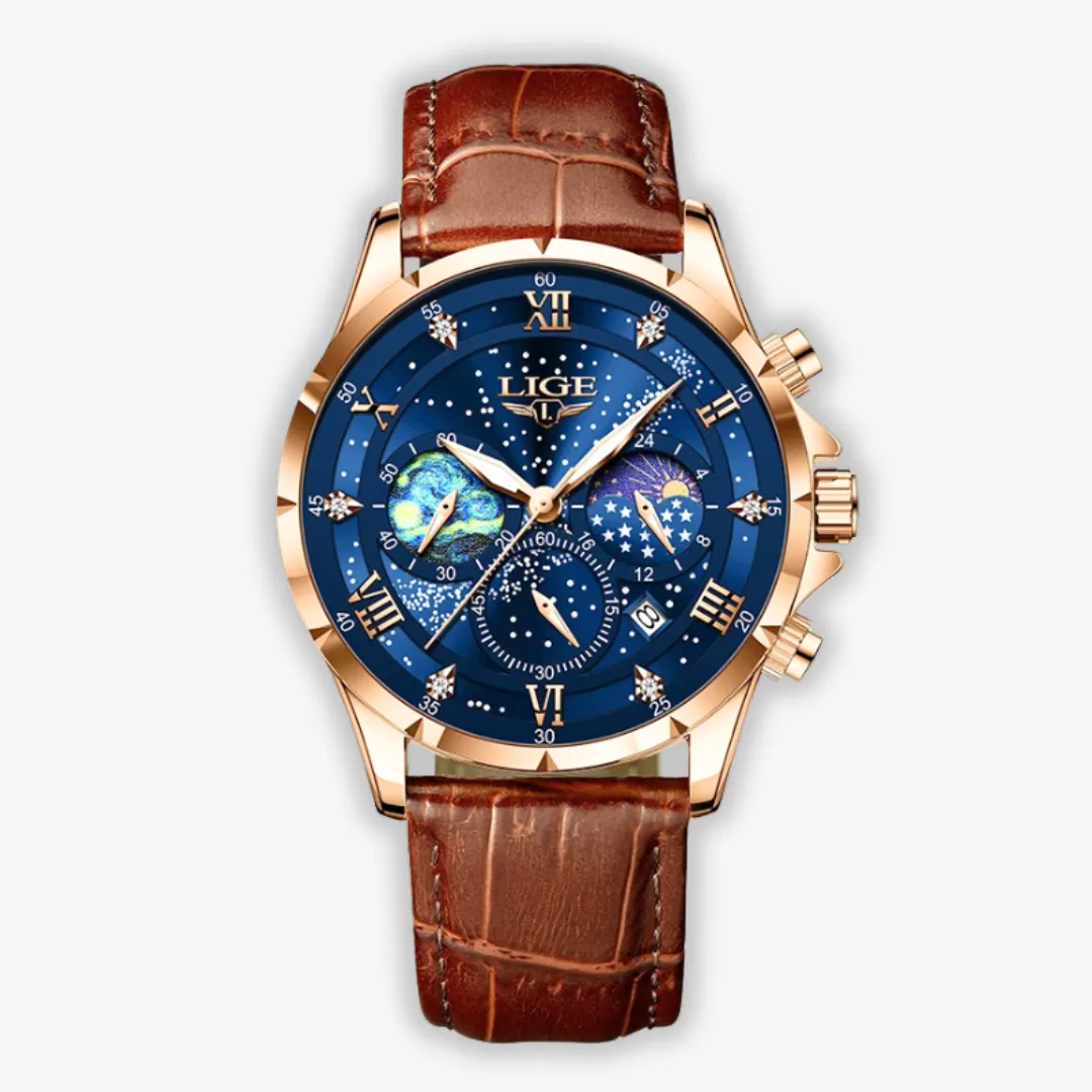ELEGANT MOONPHASE WATCH | Timeless Lunar Elegance
