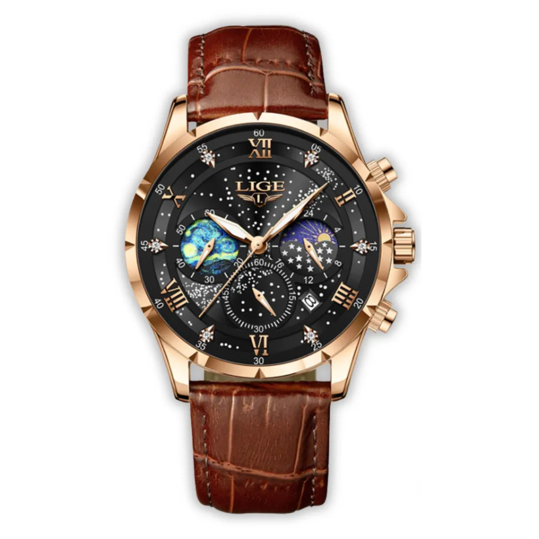 ELEGANT MOONPHASE WATCH | Timeless Lunar Elegance