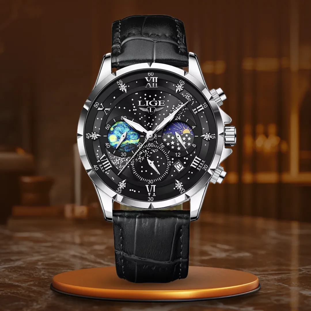 ELEGANT MOONPHASE WATCH | Timeless Lunar Elegance