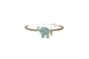 ELEPHANT | Opal Charm and 14K Gold Filled Beads Bracelet - Large