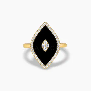 Elevated Eye Black Onyx Ring