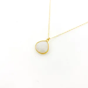 Eliana Drop Moonstone Necklace | Gold