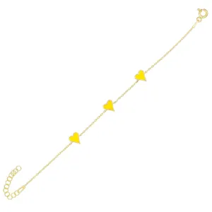 Enamel Mini Heart Bracelet