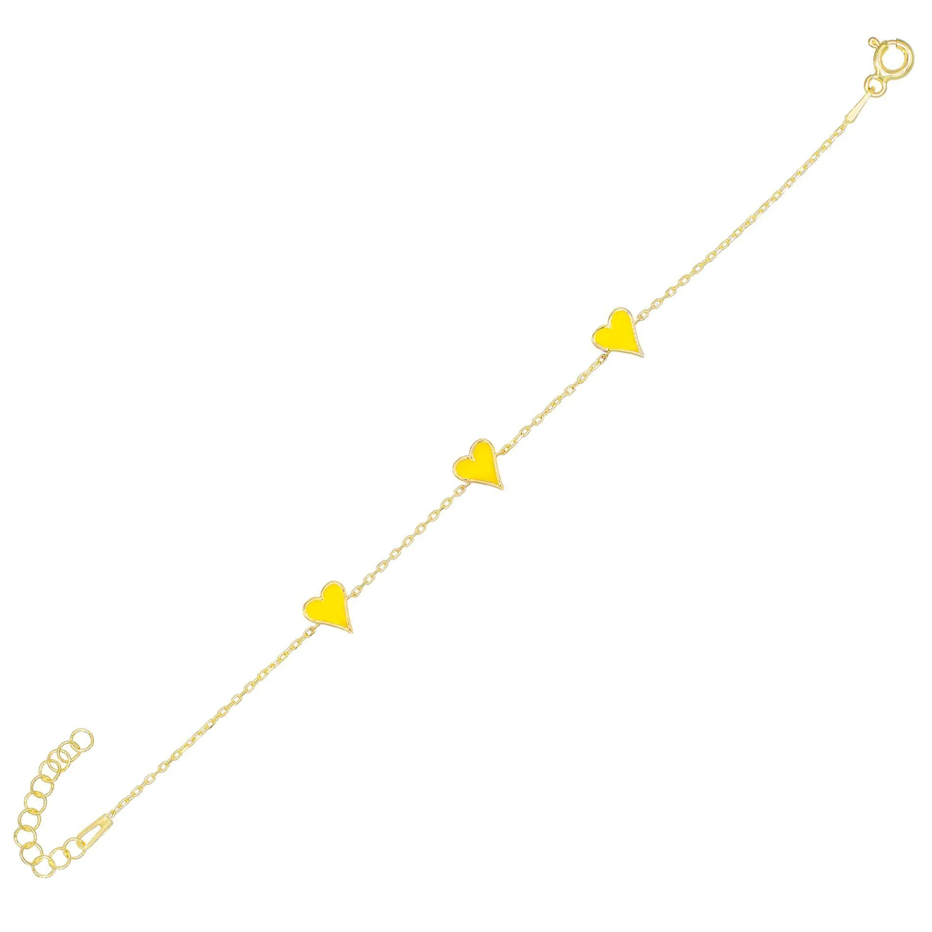 Enamel Mini Heart Bracelet