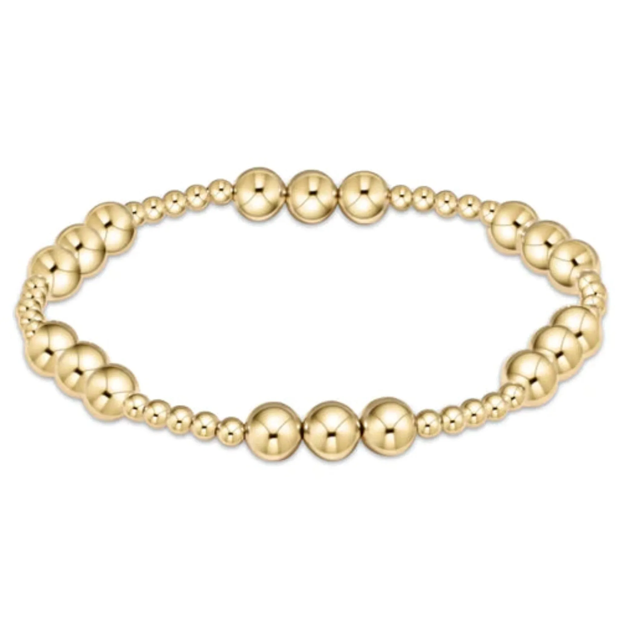 Enewton Classic Joy Pattern 6mm Gold Bead Bracelet