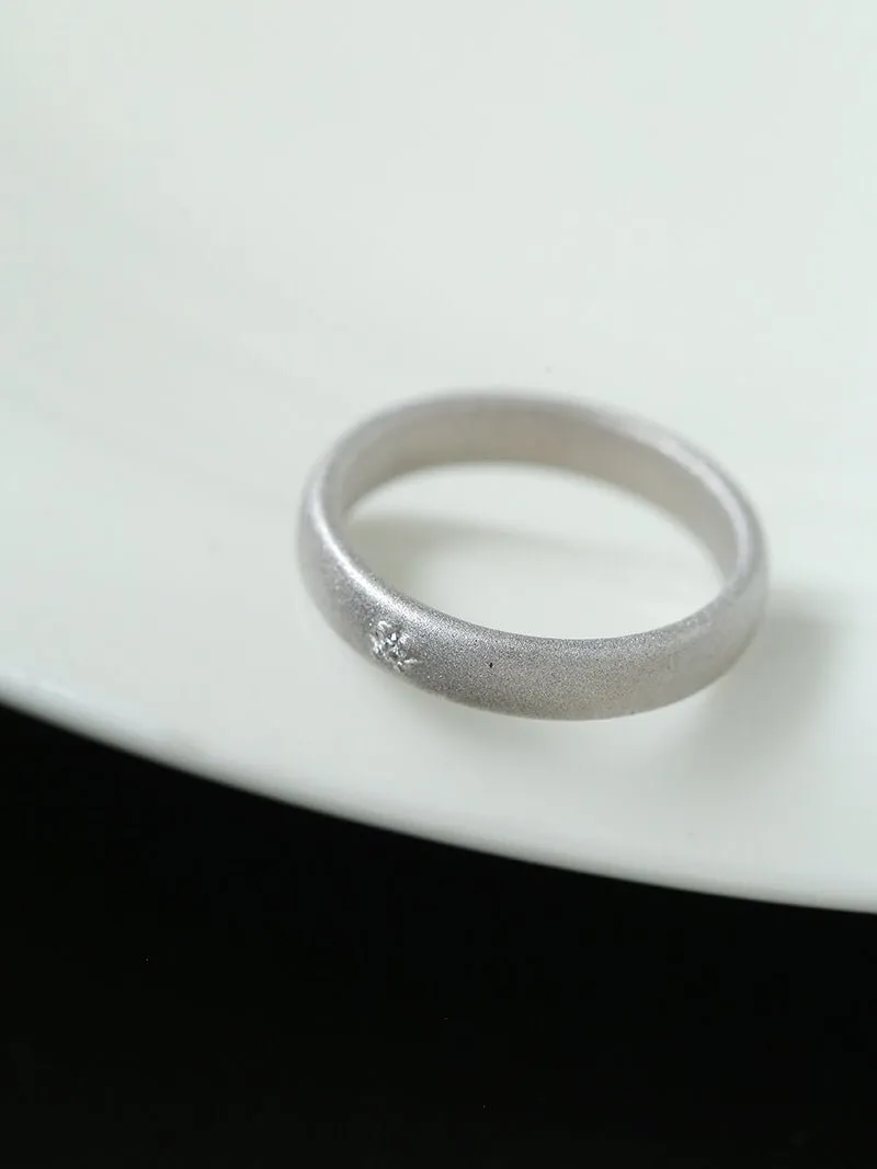 Engraved Series Brushed Texture Ring