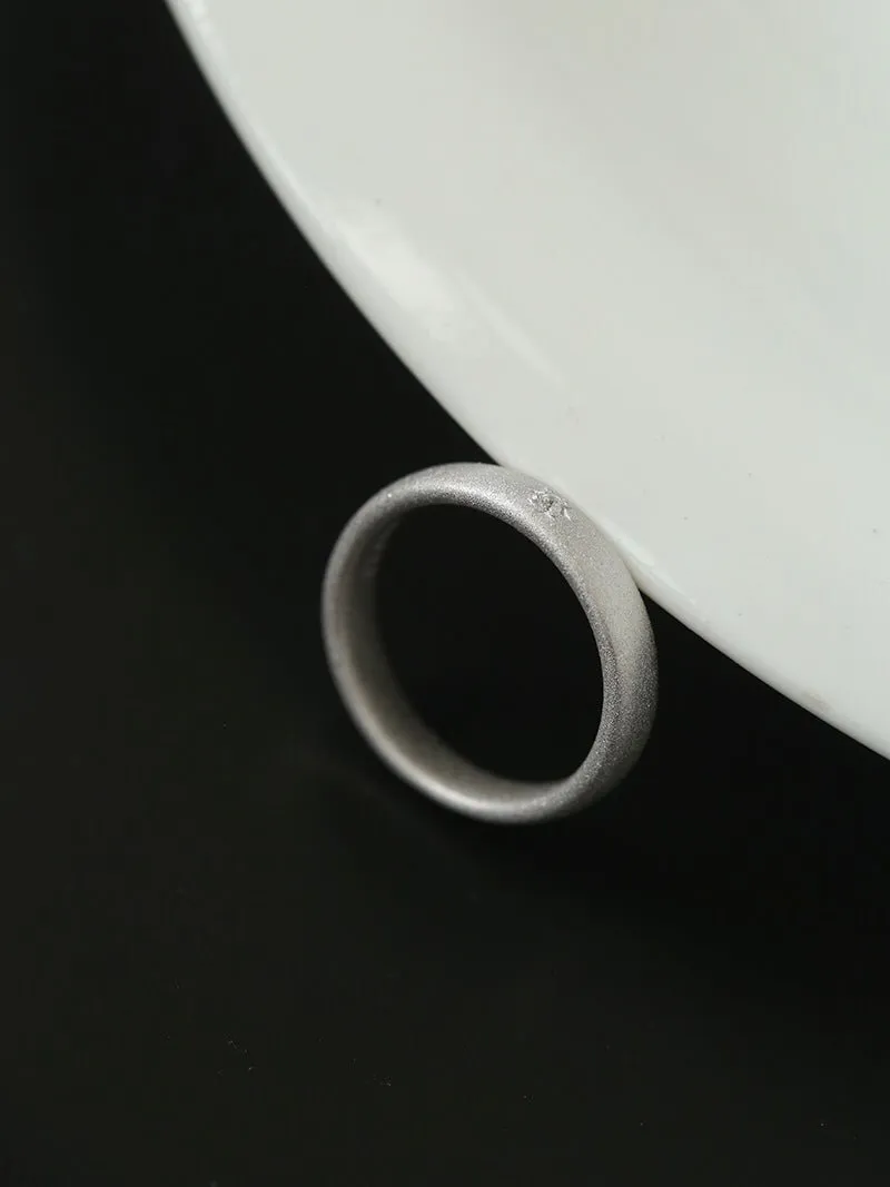 Engraved Series Brushed Texture Ring