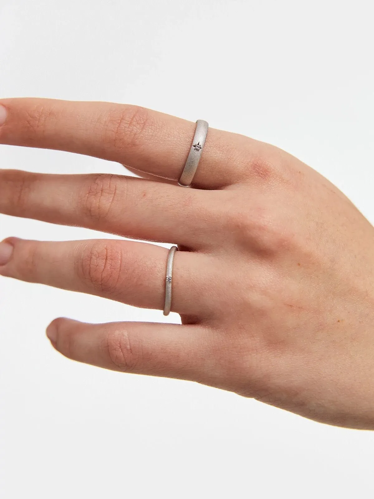 Engraved Series Brushed Texture Ring