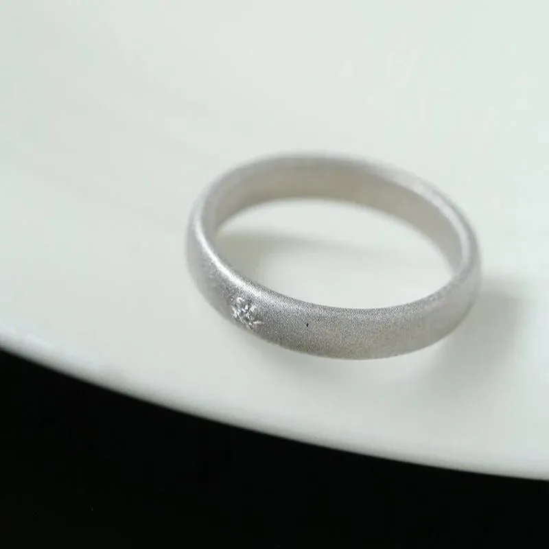 Engraved Series Brushed Texture Ring