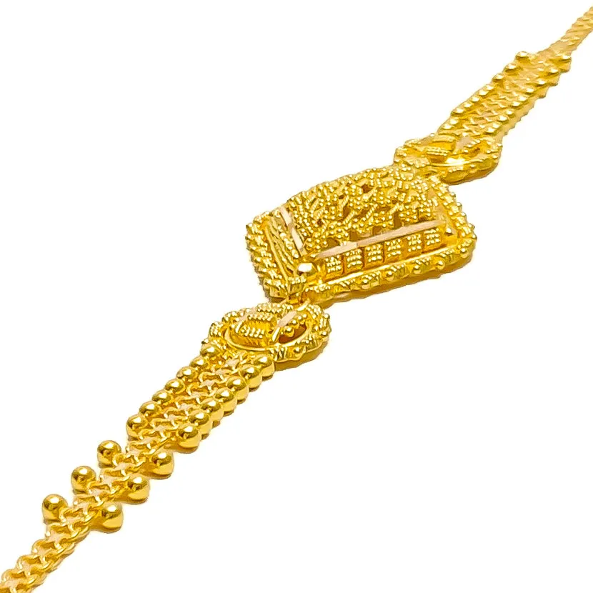 Ethereal Trendy 22k Gold Bracelet