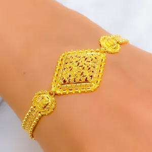 Ethereal Trendy 22k Gold Bracelet