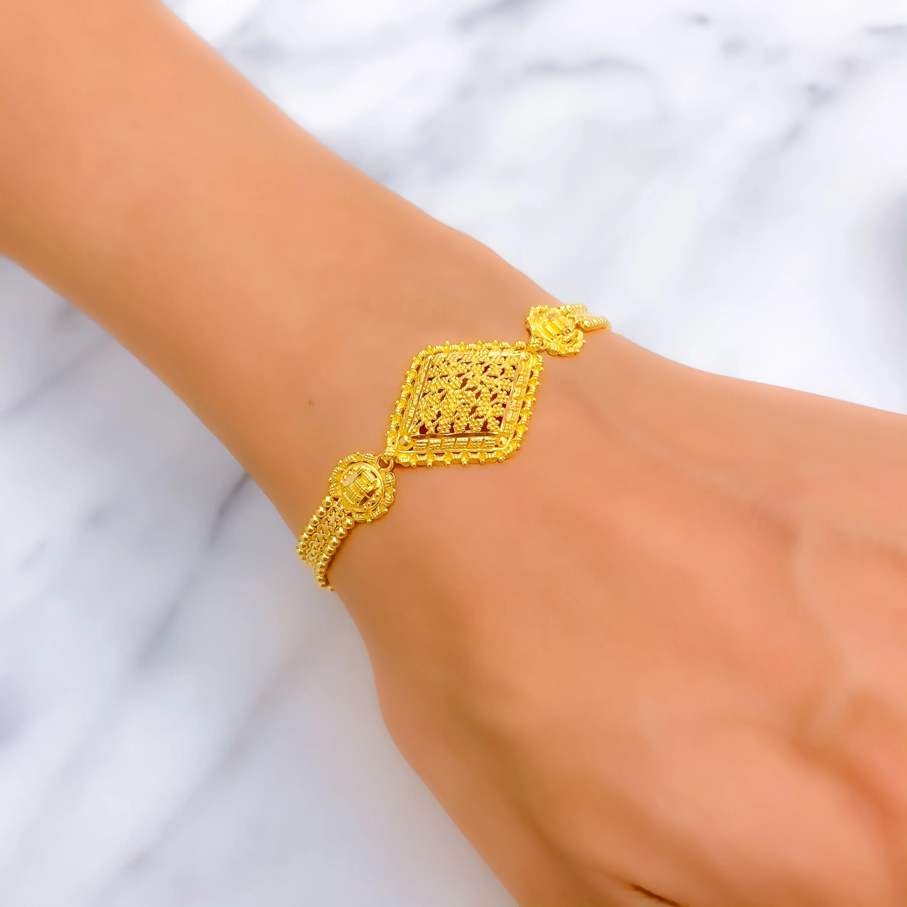 Ethereal Trendy 22k Gold Bracelet