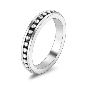 Ethnic Vintage Mens Rings with Classic Wave Dot Design