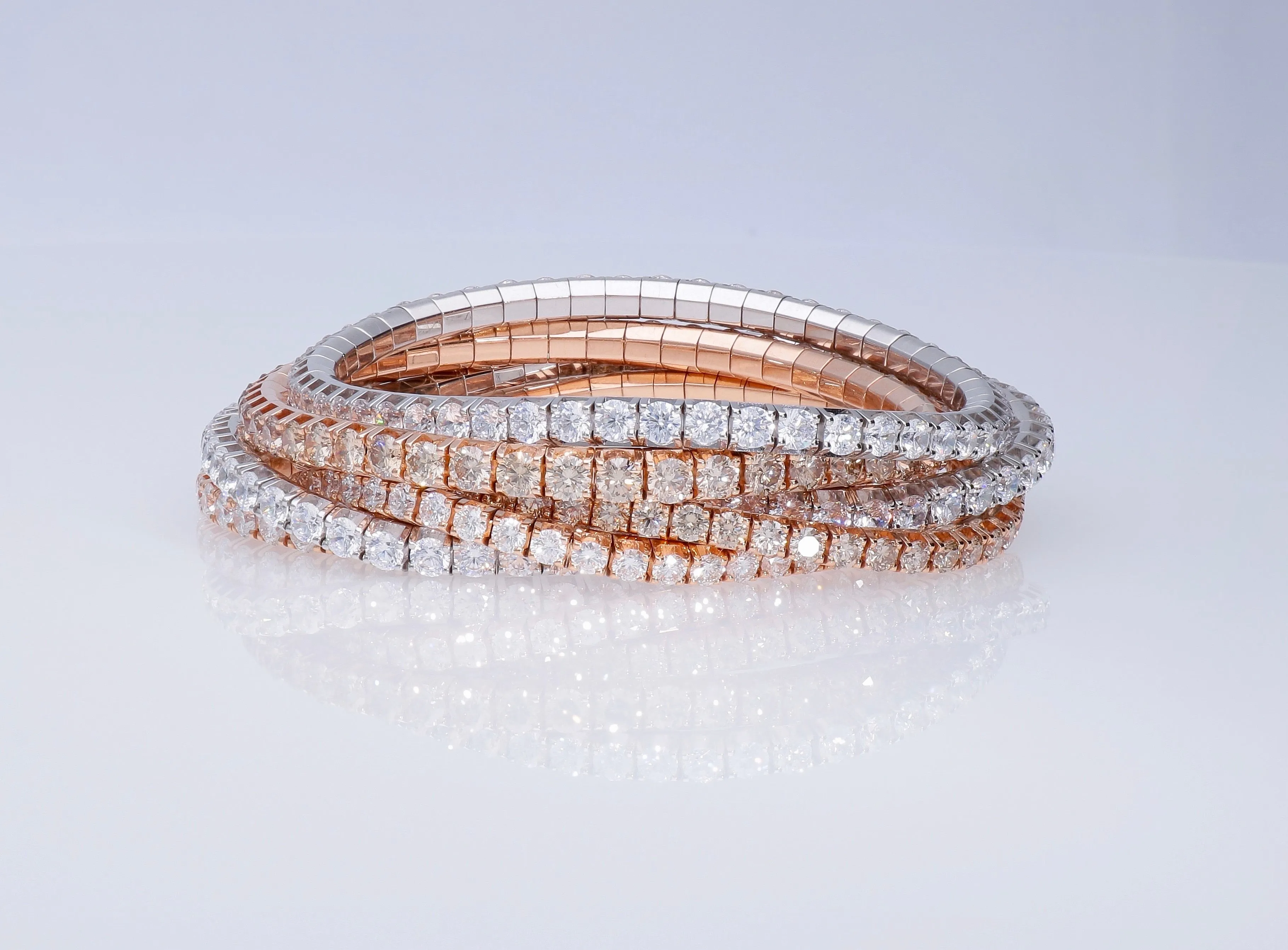 Ex-Tensible™ Rose Gold Diamond Stretch Tennis Bracelet