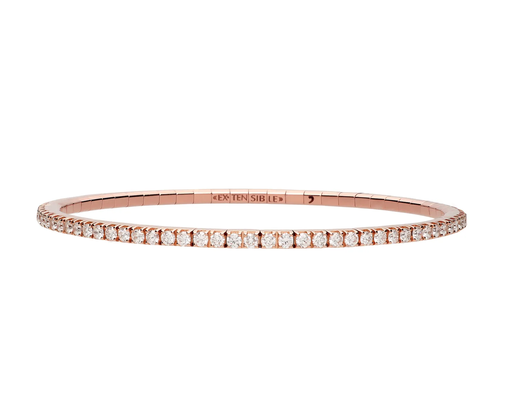Ex-Tensible™ Rose Gold Diamond Stretch Tennis Bracelet