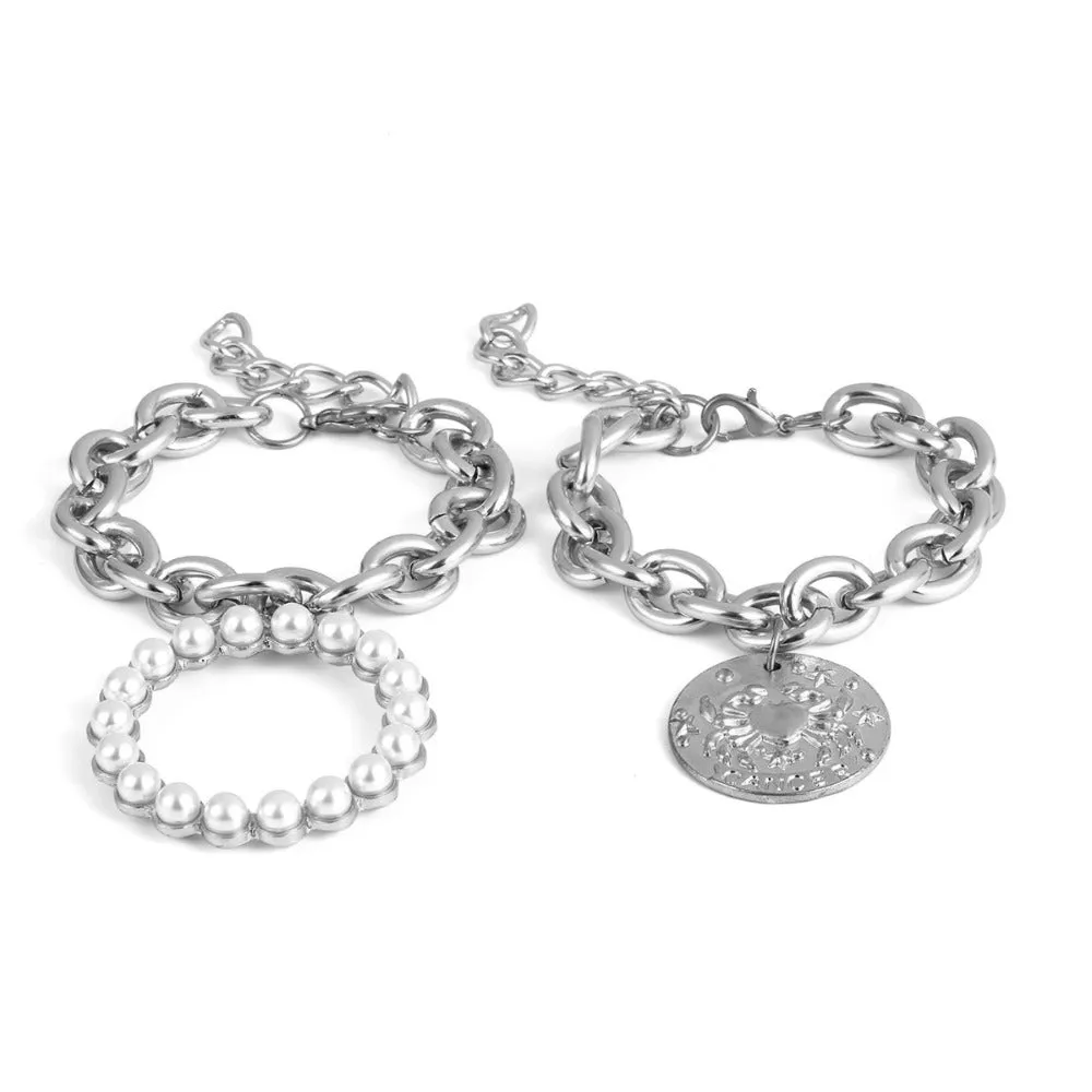 Exaggerated Charm Pearl Crab Pendant Bracelet | Cuff Bracelets Bangles Female Gifts