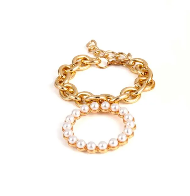 Exaggerated Charm Pearl Crab Pendant Bracelet | Cuff Bracelets Bangles Female Gifts
