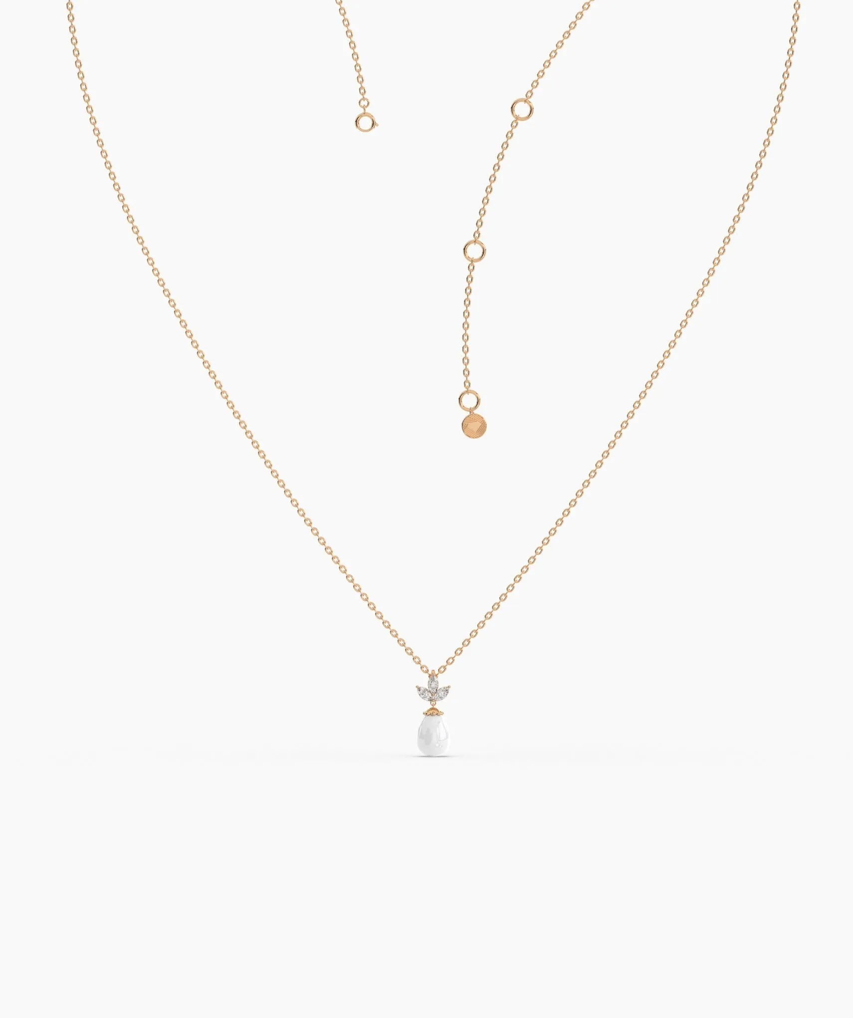 Exquisite White Teardrop Pendant