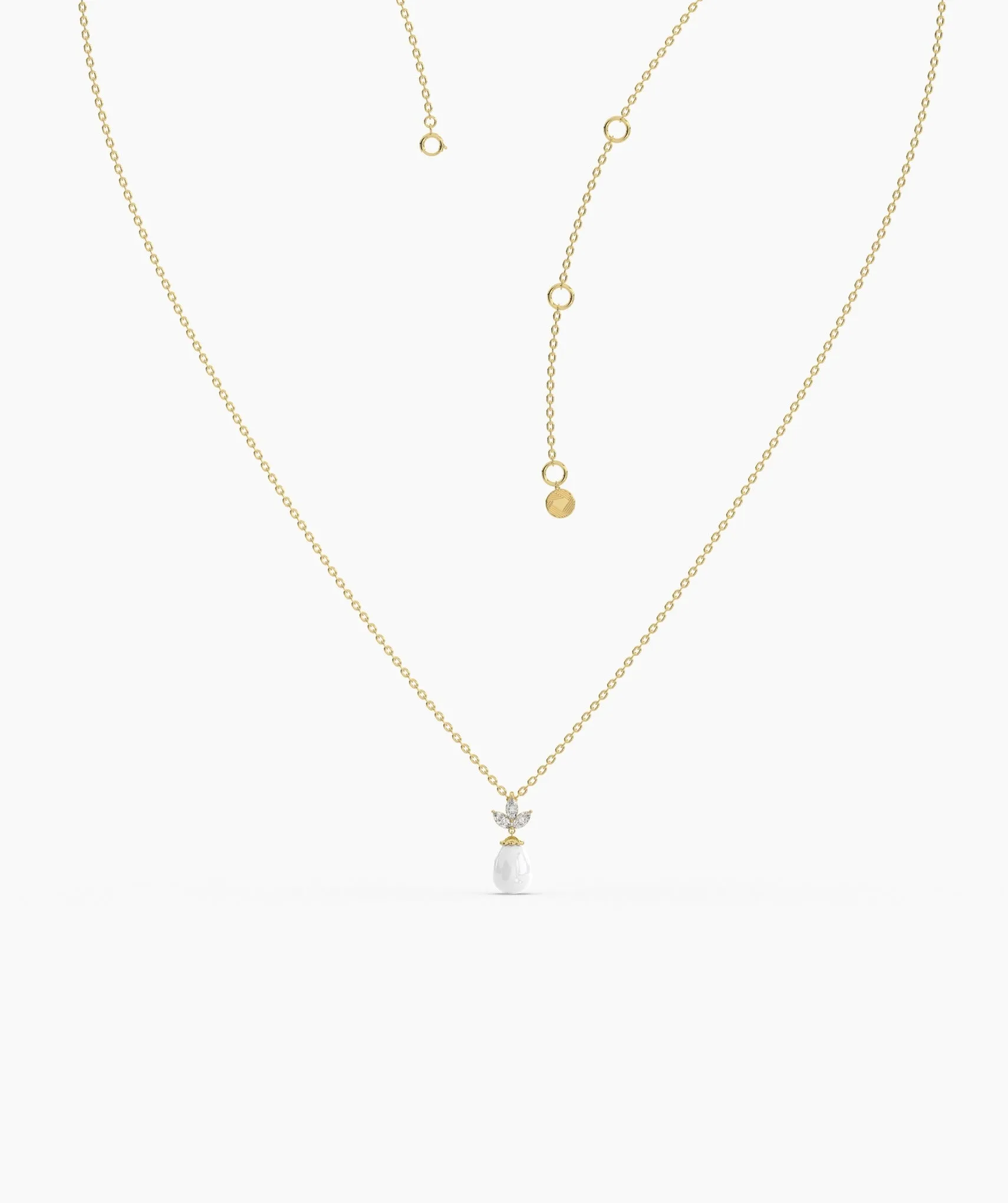 Exquisite White Teardrop Pendant