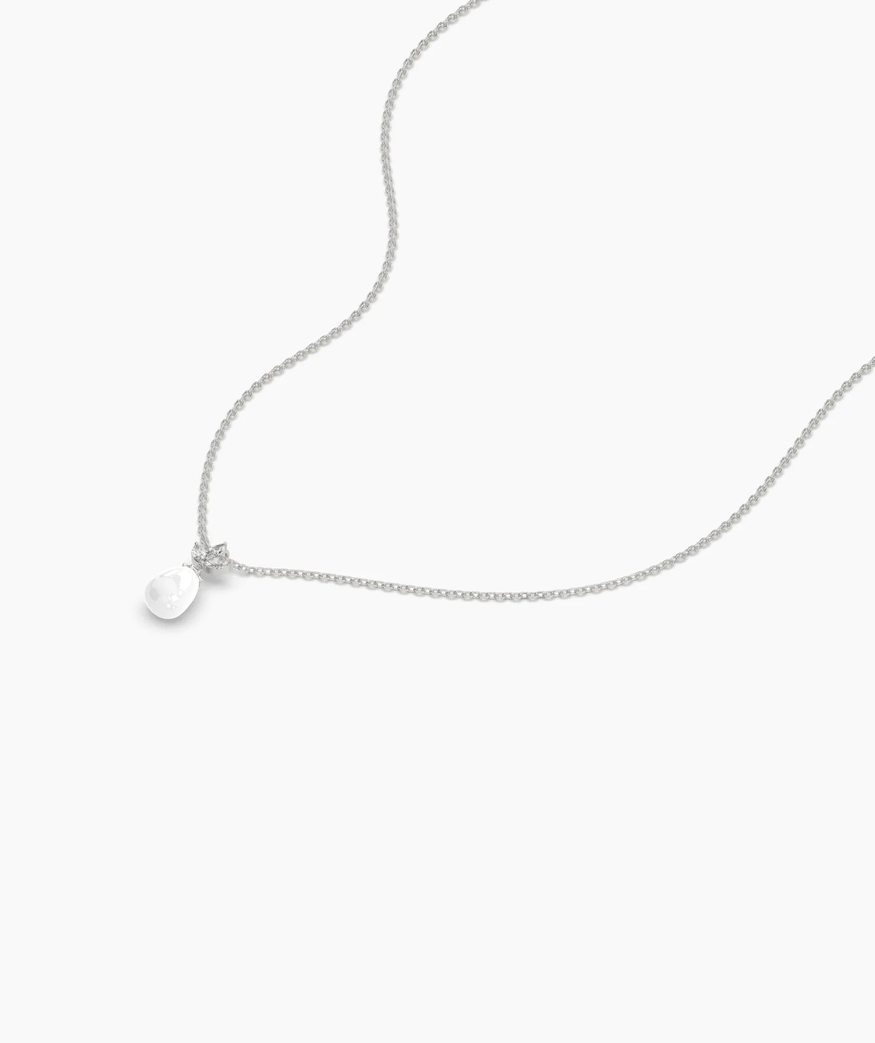 Exquisite White Teardrop Pendant