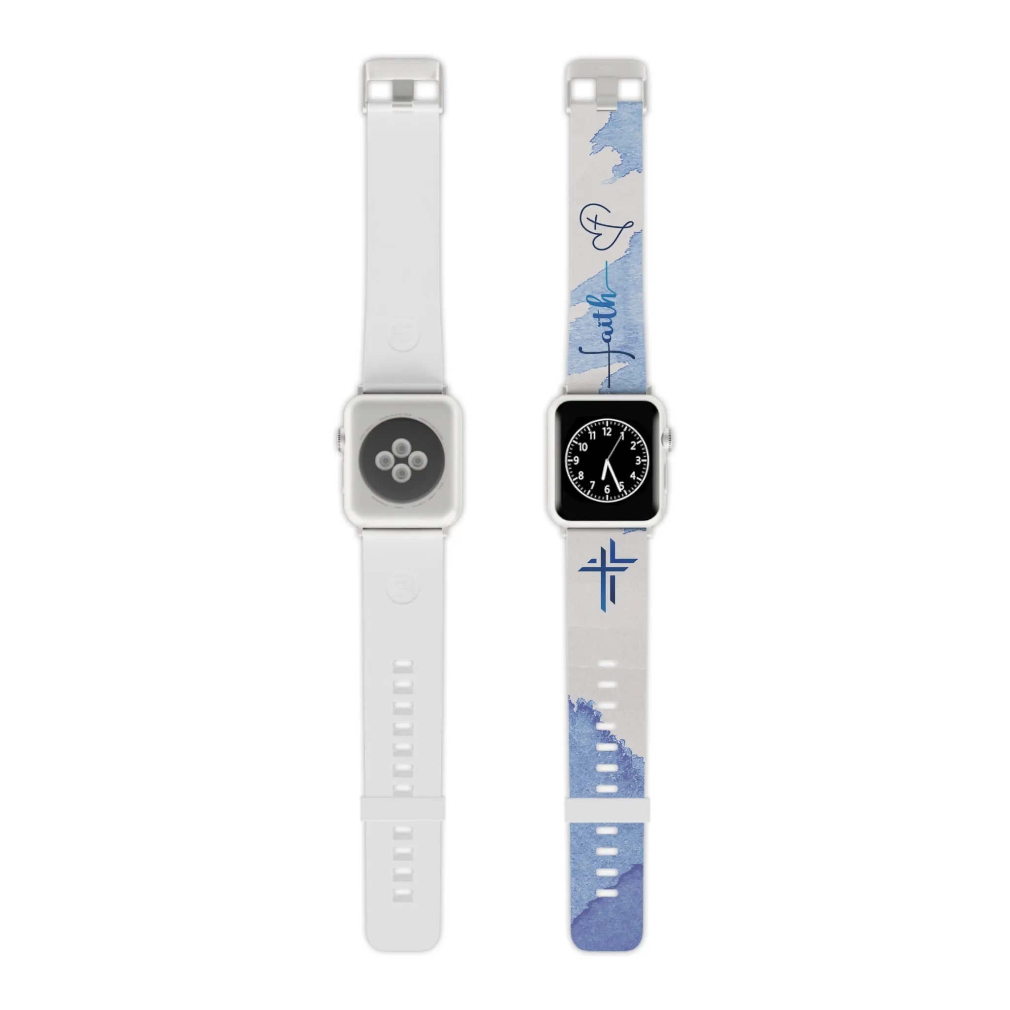 Faith Watch Band - Blue Watercolor for Apple Watch 38/40/42/44