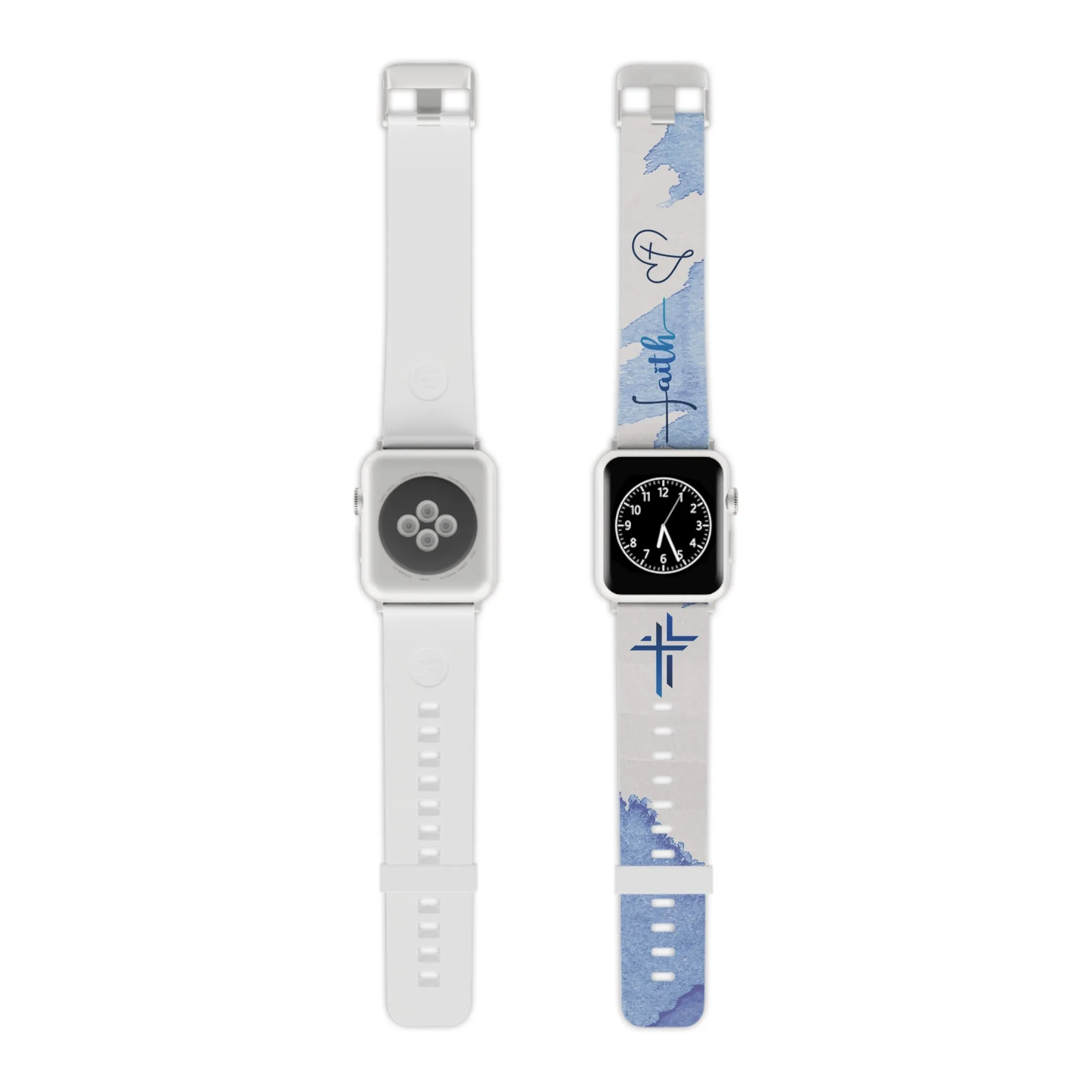 Faith Watch Band - Blue Watercolor for Apple Watch 38/40/42/44
