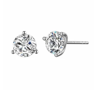 FANCIME 1 Carat Moissanite 14K Solid White Gold Stud Earrings