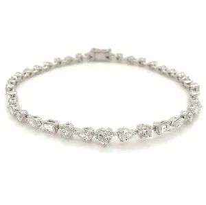 Fancy Cut Diamond Tennis Bracelet