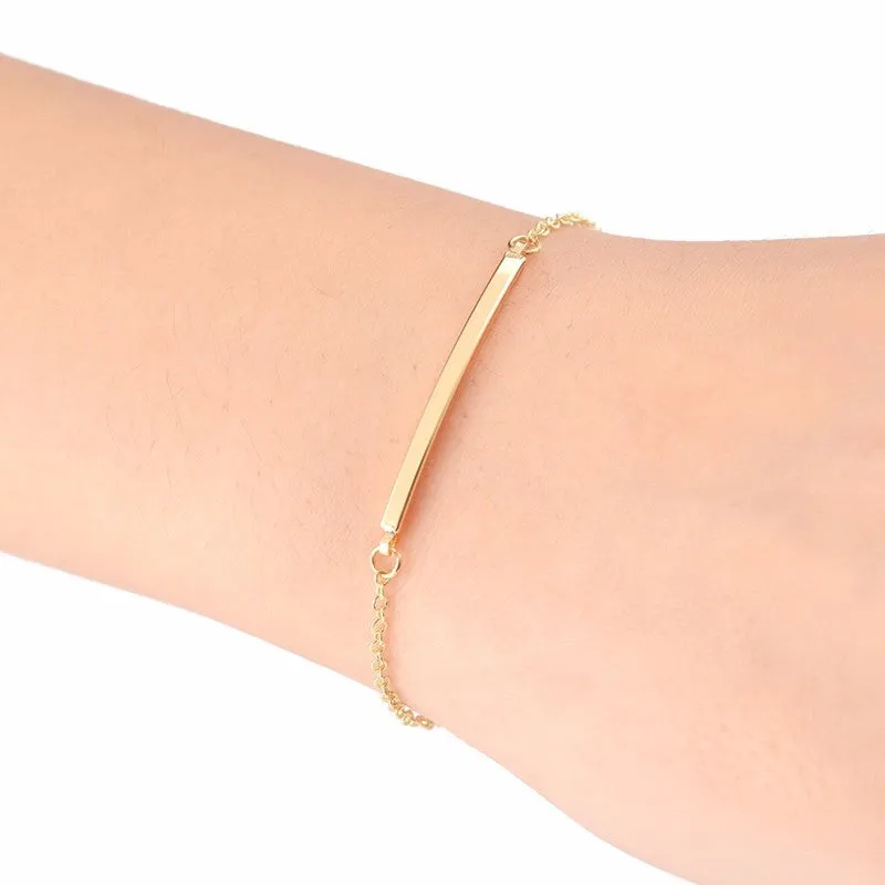Fashion Jewelry Bracelet Femme Curved Bar Bracelets for Women