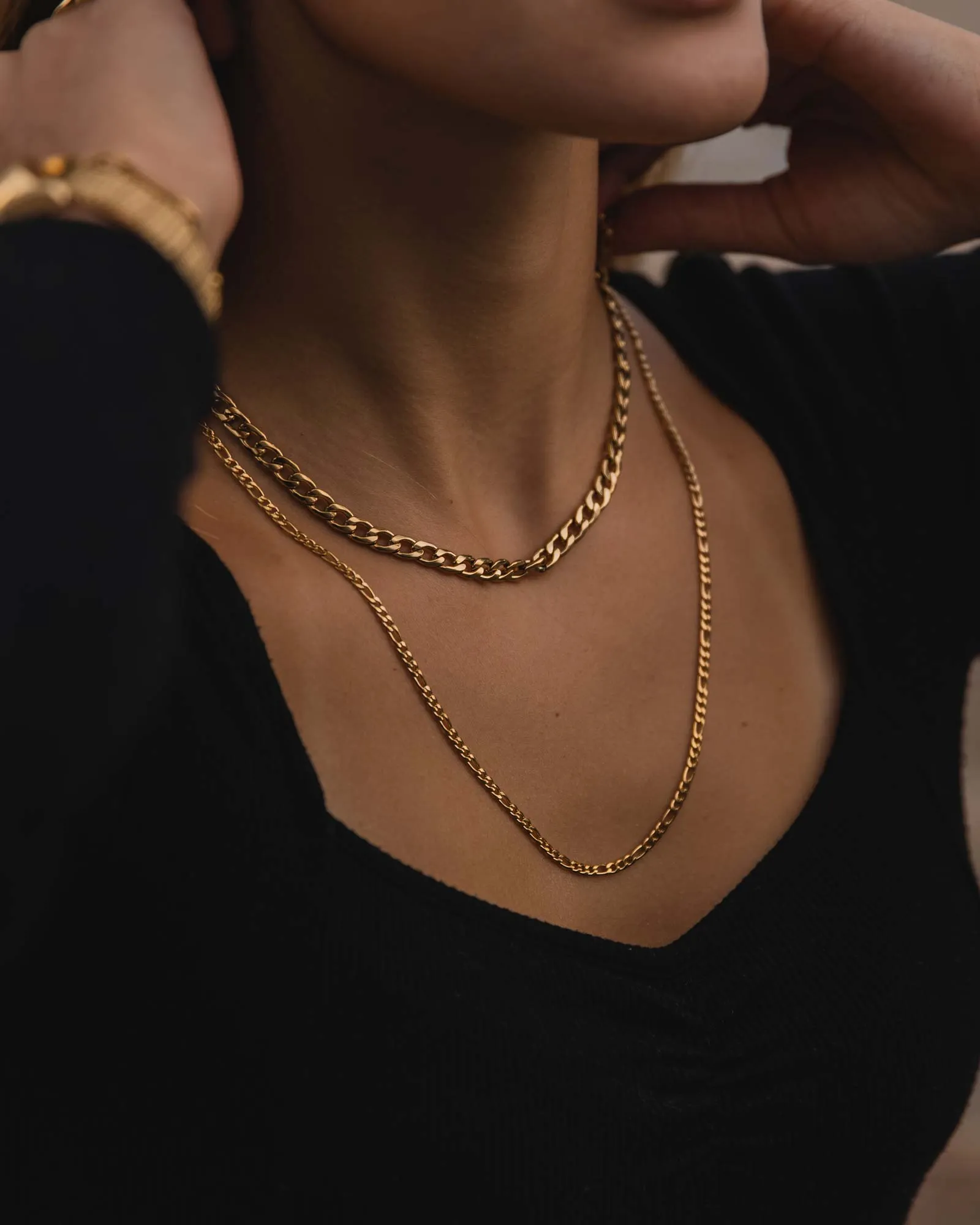 Figaro Chain 3x1 Necklace 3mm