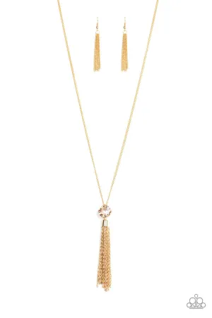 Five-Alarm FIREWORK Gold Paparazzi Necklace