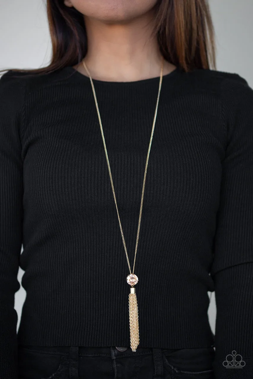 Five-Alarm FIREWORK Gold Paparazzi Necklace