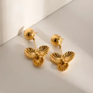 Flower Stud Gold Earring