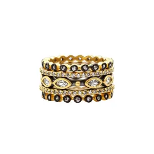 Freida Rothman 14k Gold Plated Sterling Silver Stackable Rings - YRZR0973B-7