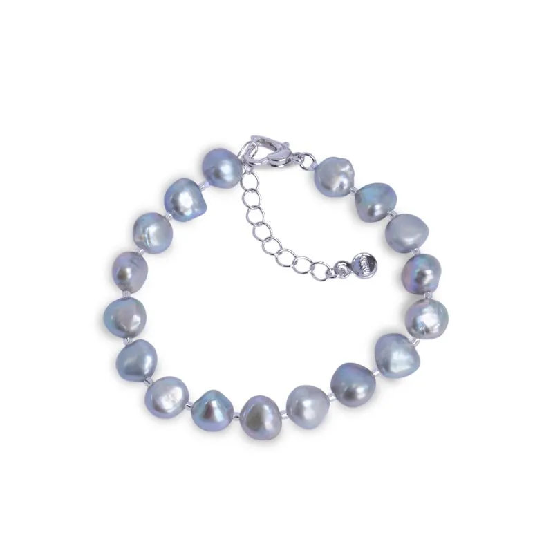 Genuine Natural Freshwater Baroque Pearl Bracelet Bangles For Women Charm Jewelry