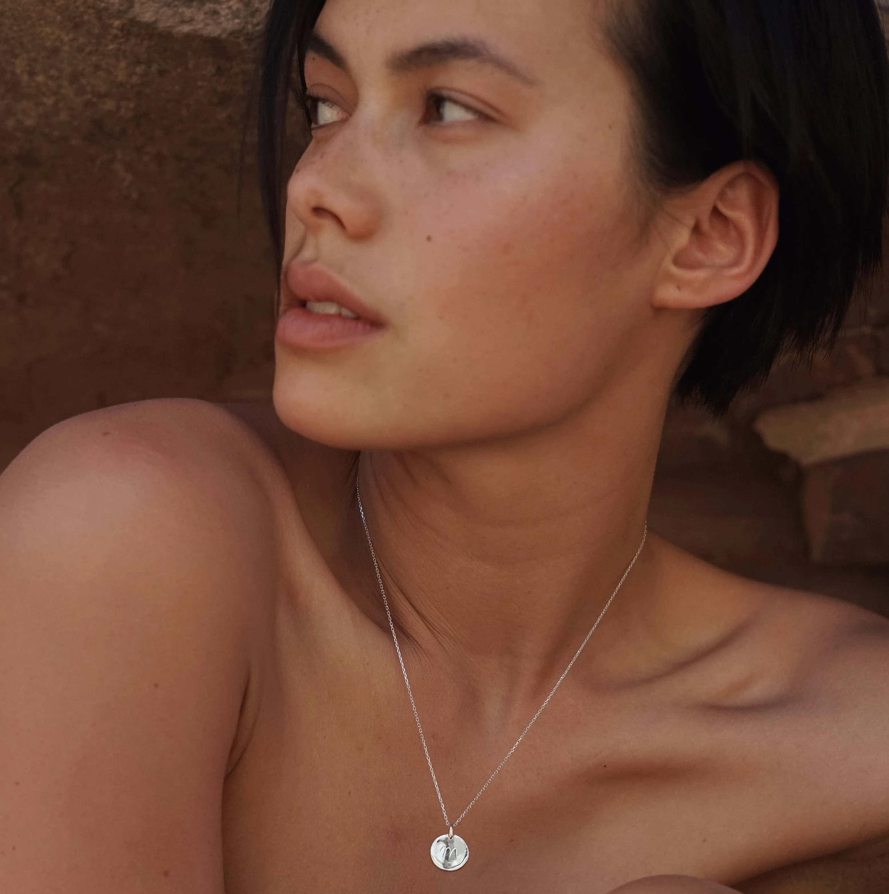 Georgia Initial Necklace | Silver