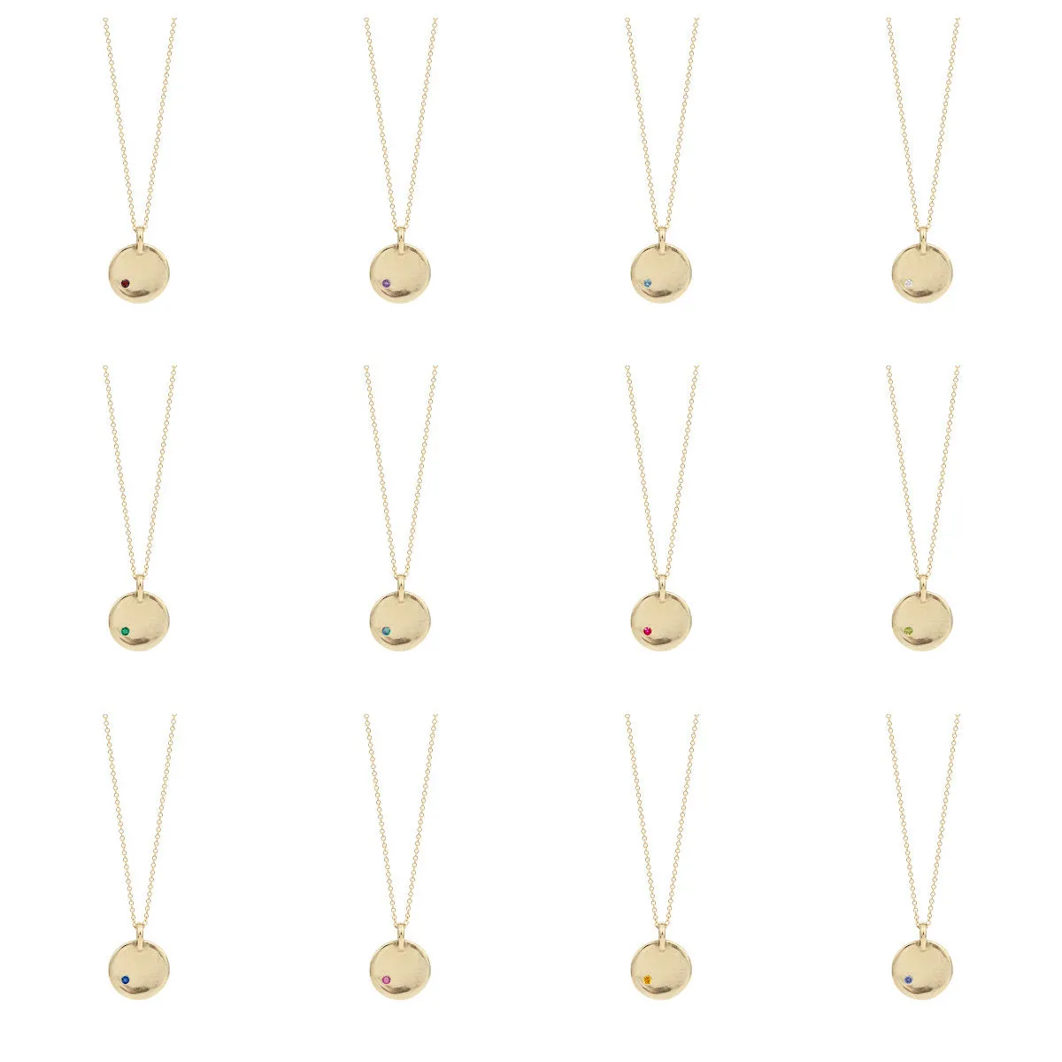 Georgia Necklace | Gold   Birthstone