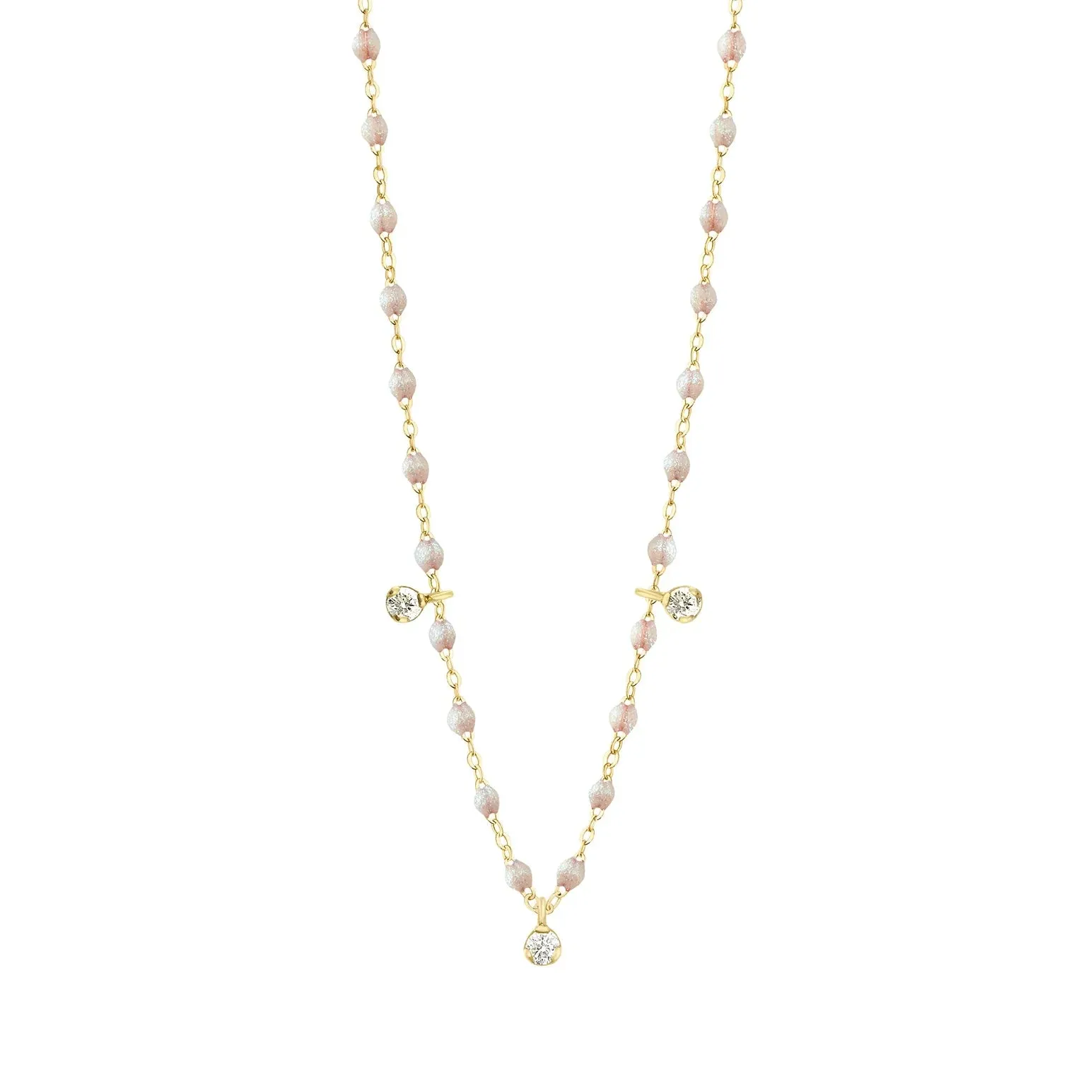 GIGI CLOZEAU- Classic Gigi Supreme Necklace- 3 Diamonds 18"- OPAL