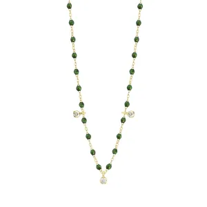 GIGI CLOZEAU- Classic Gigi Supreme Necklace- 3 Diamonds 18"- SCARAB