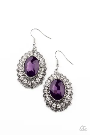 Glacial Gardens Purple Paparazzi Earrings