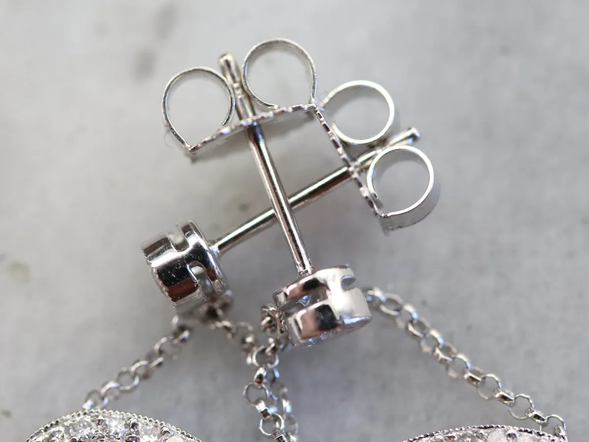 Glamorous Diamond Chandelier Drop Earrings