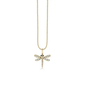 Gold & Diamond Dragonfly Charm