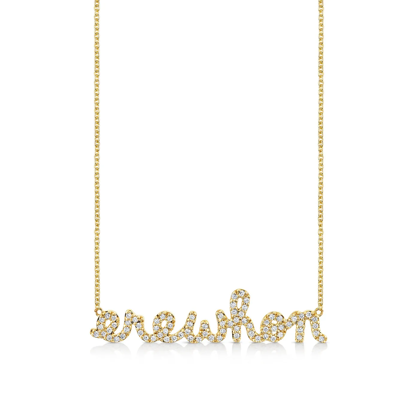 Gold & Diamond Erewhon Script Necklace