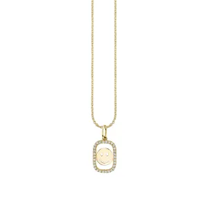 Gold & Diamond Happy Face Open Icon Charm