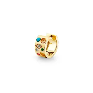 Gold & Diamond Iconography Huggie