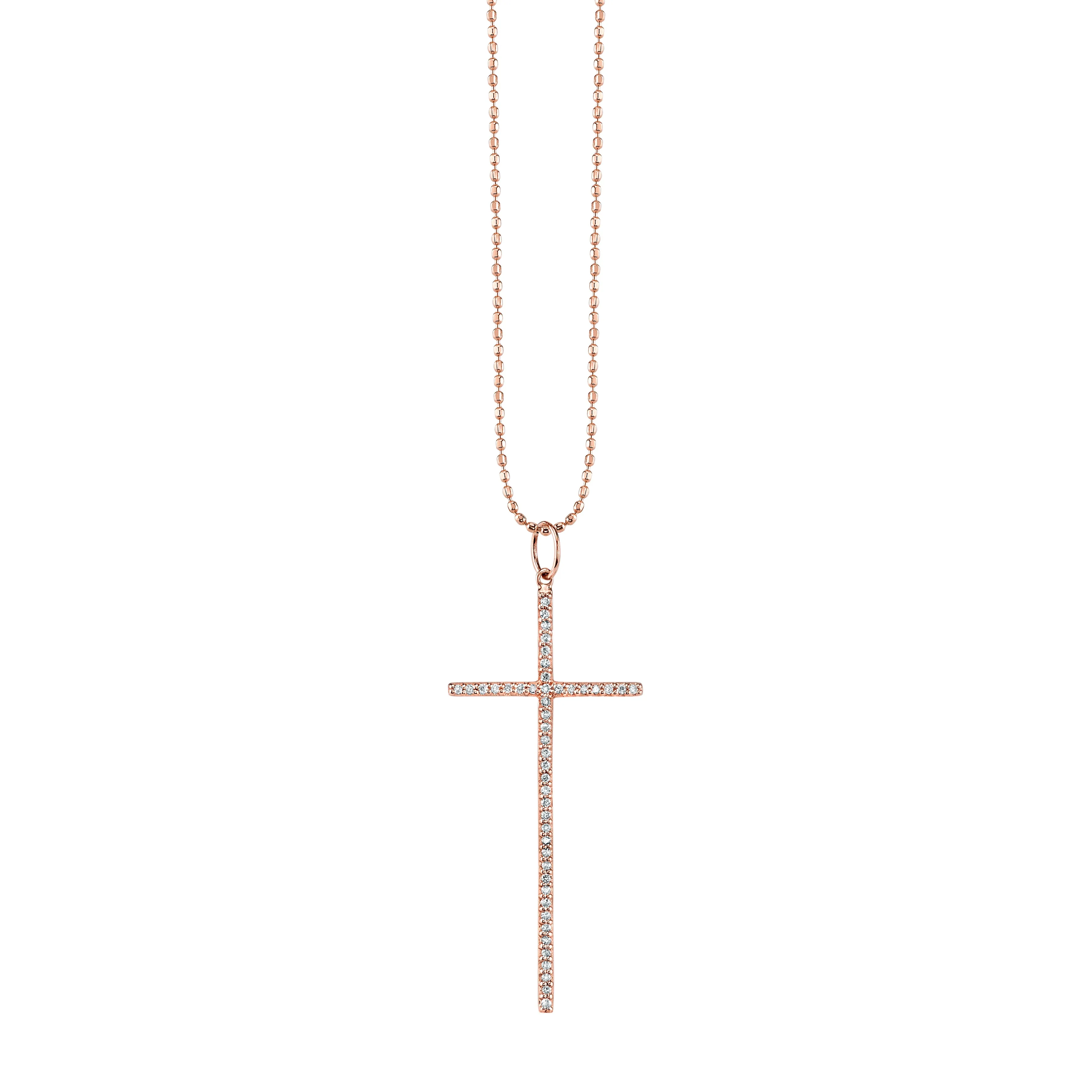 Gold & Diamond Large Cross Charm