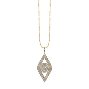 Gold & Diamond Large Eye Charm
