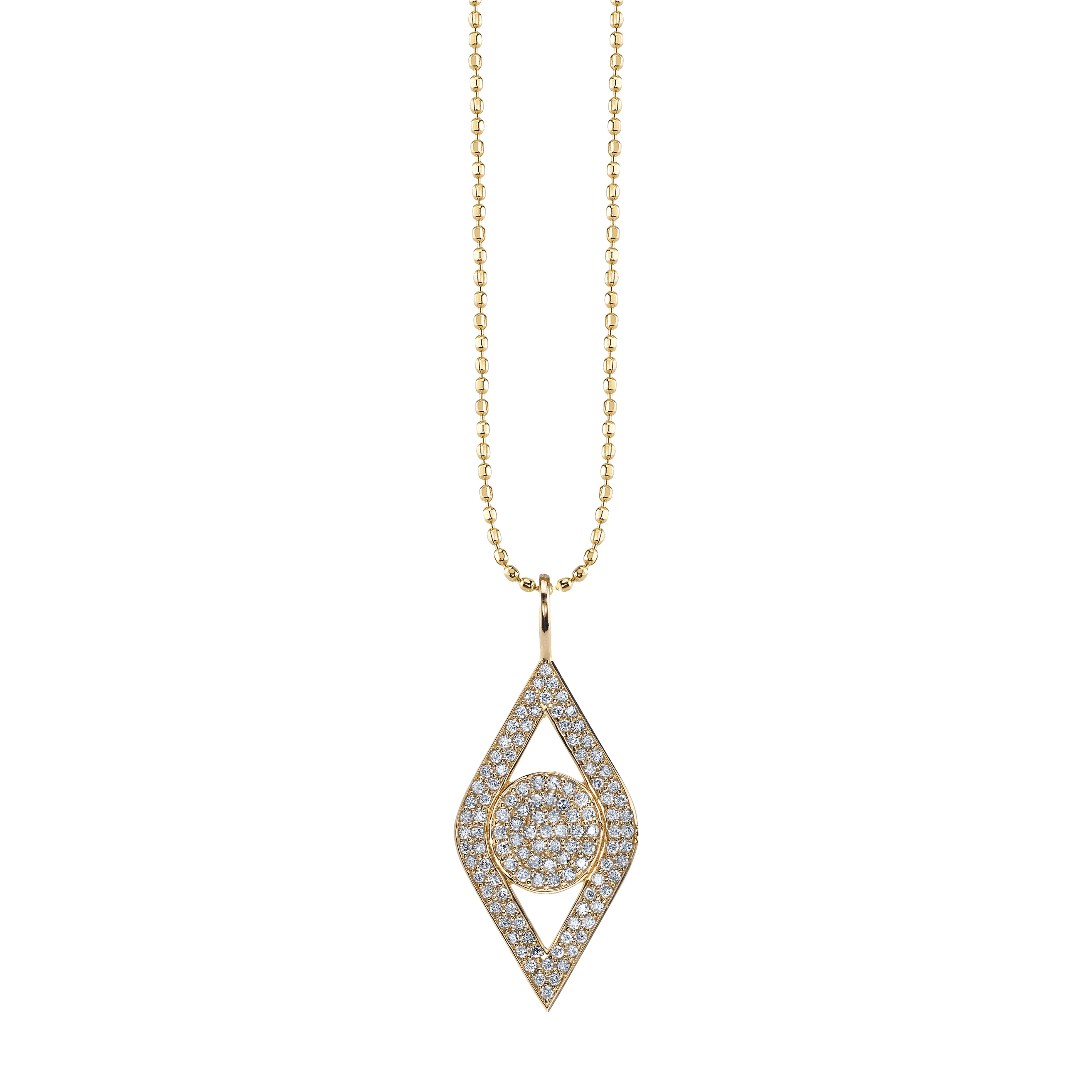 Gold & Diamond Large Eye Charm