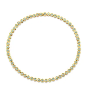 Gold & Diamond Large Fluted Eternity Necklace